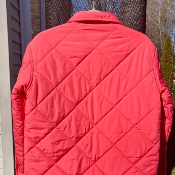 American Eagle NWOT Oversized Puffer Shacket Collared Lined Shirt Jacket Pink XS - Picture 11 of 12
